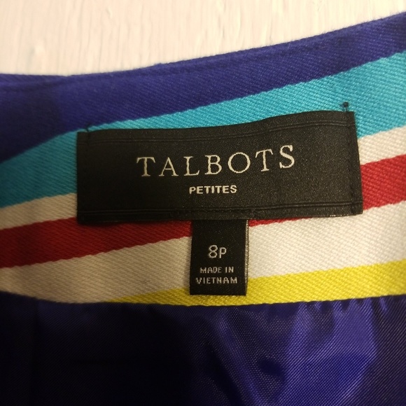 Talbots Size 8P Striped Straight Pencil Skirt - Picture 8 of 8